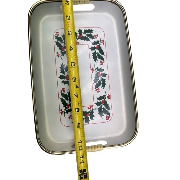 Vintage Stackable MCM 3pc  Christmas Holiday’s lacquer ware serving trays Japan - Picture 10 of 11